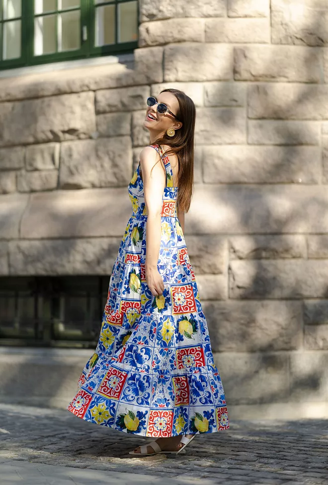 Andiata Elly Dress Sicilian Majolica kjole 4