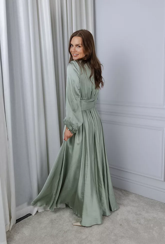 Confettibird Long Bon Weekend Dress Soft Pistachio kjole 6