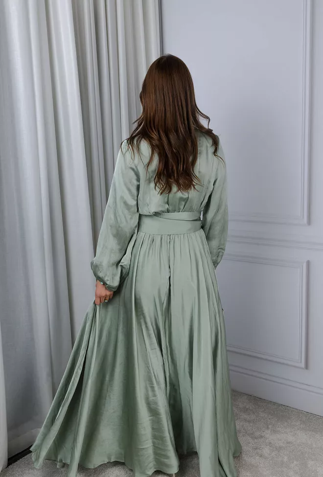 Confettibird Long Bon Weekend Dress Soft Pistachio kjole 7