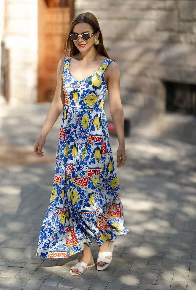 Andiata Elly Dress Sicilian Majolica kjole 3