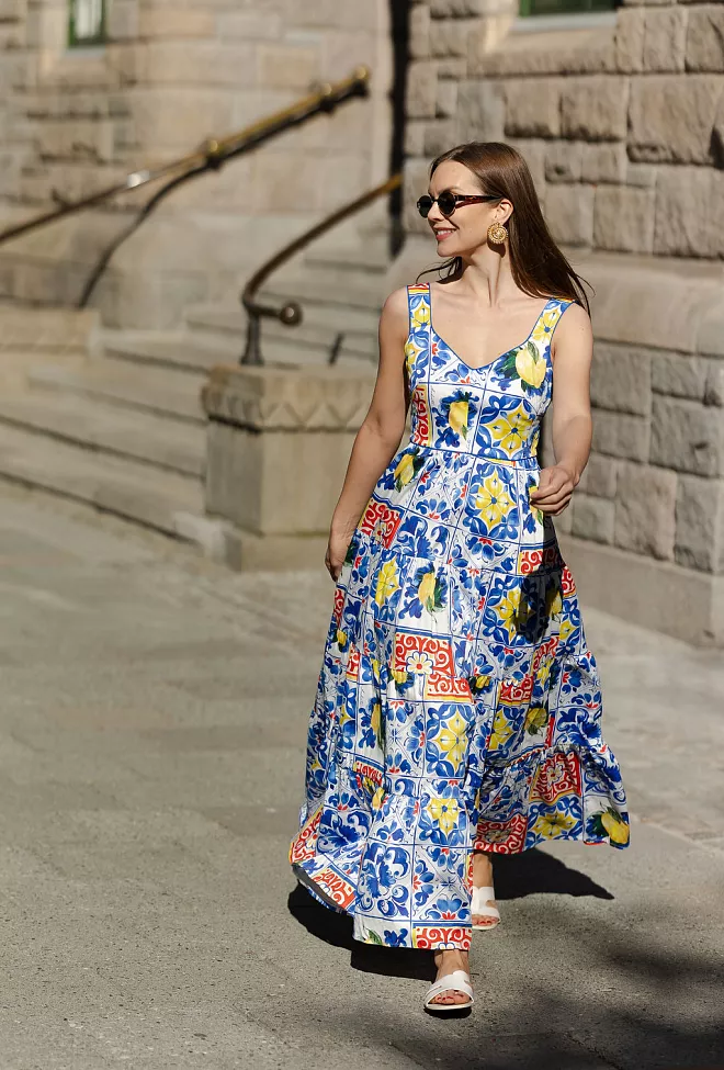 Andiata Elly Dress Sicilian Majolica kjole 6