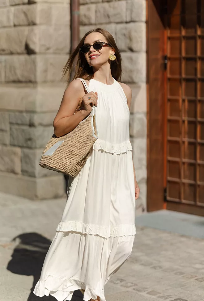 nectar Bianca Long Dress Creme 2