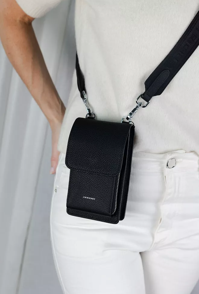 Jim Rickey Alex Mini Bag Black/Silver mobilveske