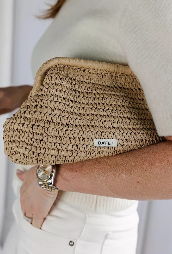 DAY ET Crochet Clutch Coriander Beige veske