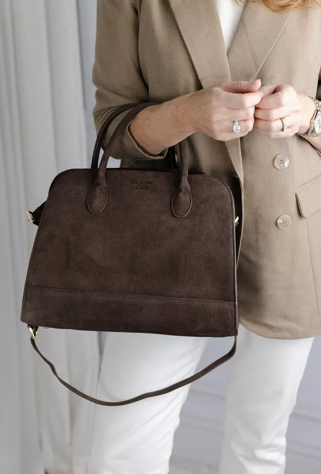 HiiL Studio x Jim Rickey HiiL Tote Suede Brown veske 01