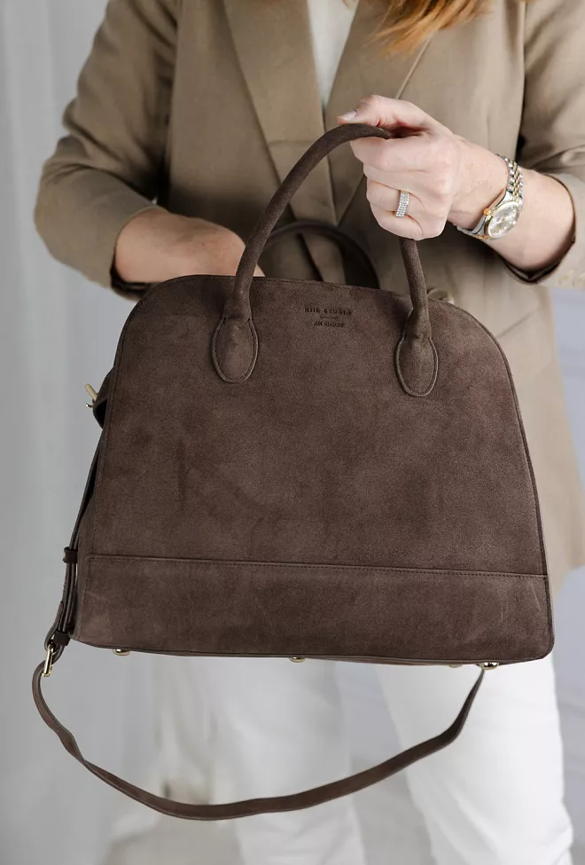 HiiL Studio x Jim Rickey HiiL Tote Suede Brown veske 04