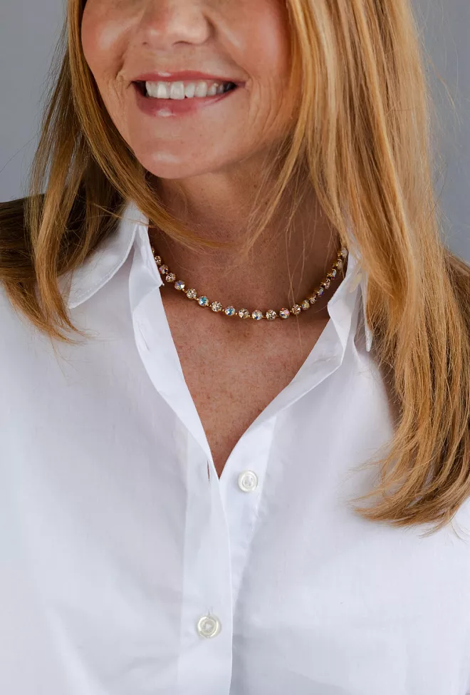 Caroline Svedbom Nicola Necklace Gold Aurore Boreale smykke 4