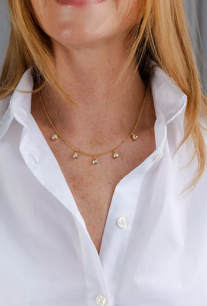 Caroline Svedbom Estelle Necklace Gold Silk smykke