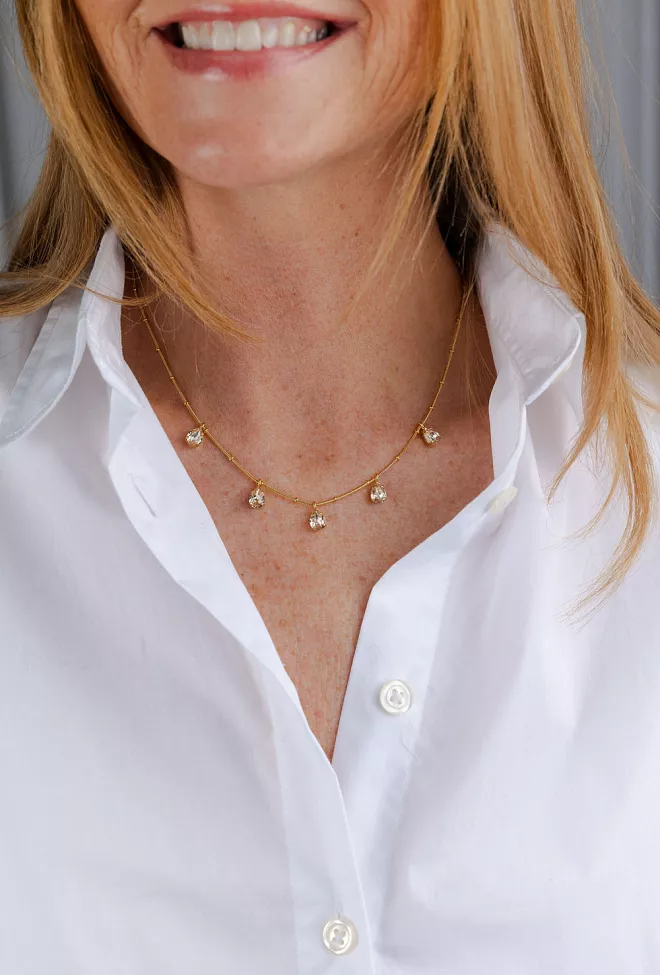 Caroline Svedbom Estelle Necklace Gold Silk smykke 2