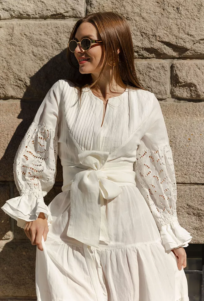 Confettibird Coco Long Dress Offwhite kjole 2