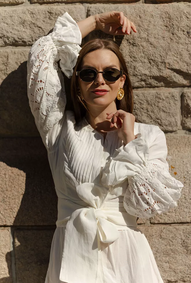 Confettibird Coco Long Dress Offwhite kjole 5