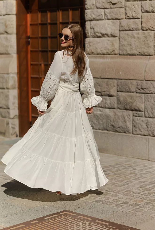 Confettibird Coco Long Dress Offwhite kjole 4