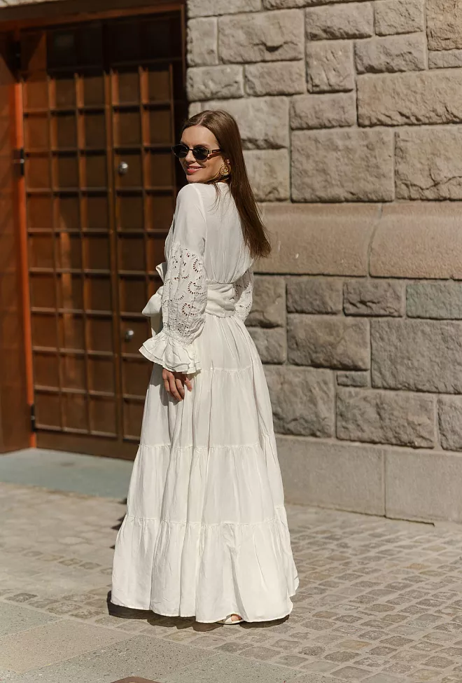 Confettibird Coco Long Dress Offwhite kjole 6