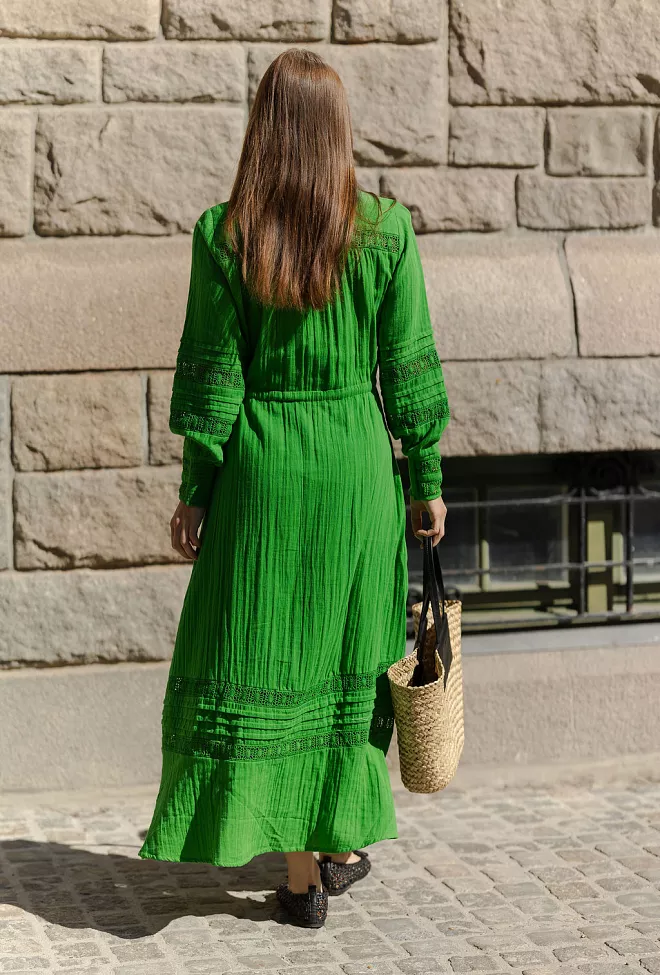 Nectar Lotus Dress Goddess Green maxikjole 3