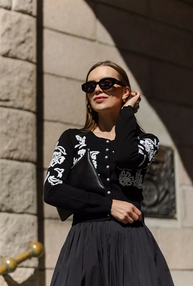Andiata Ellery Cardigan Black jakke 2