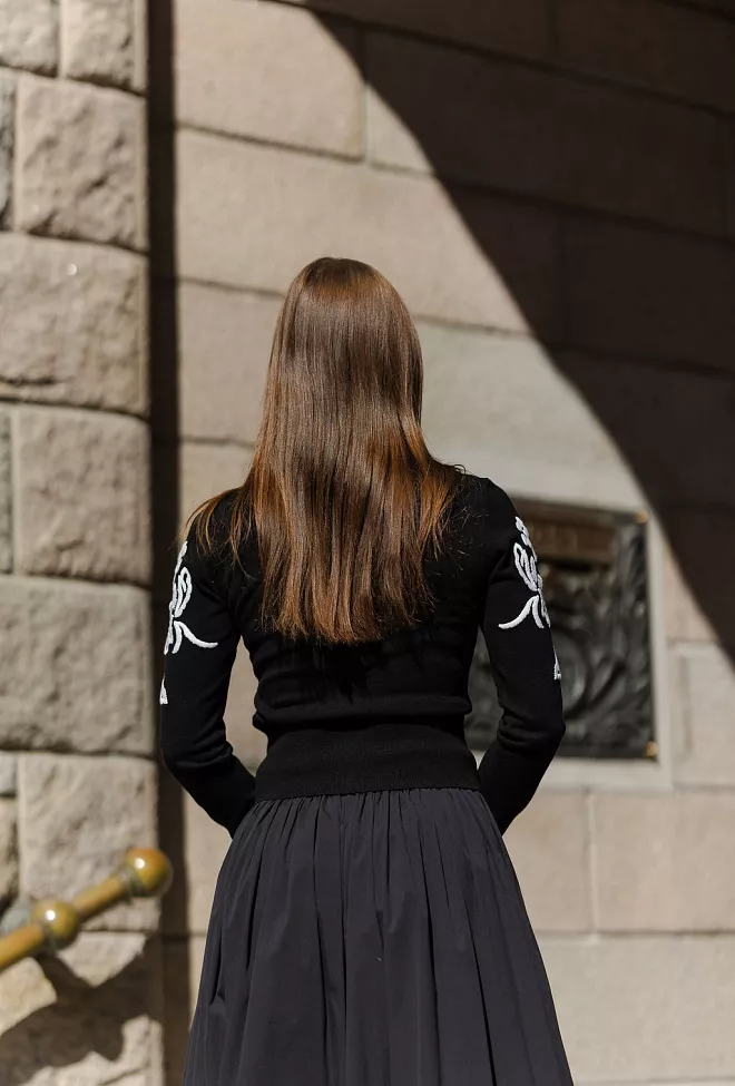 Andiata Ellery Cardigan Black jakke 5