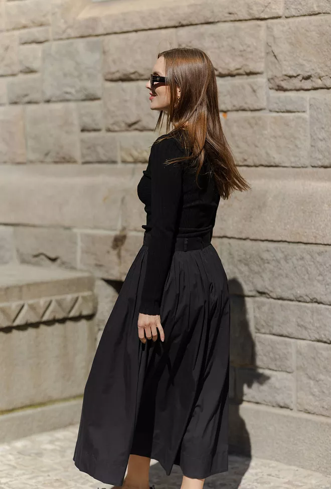 Andiata Polly Rib Knit Black genser 7