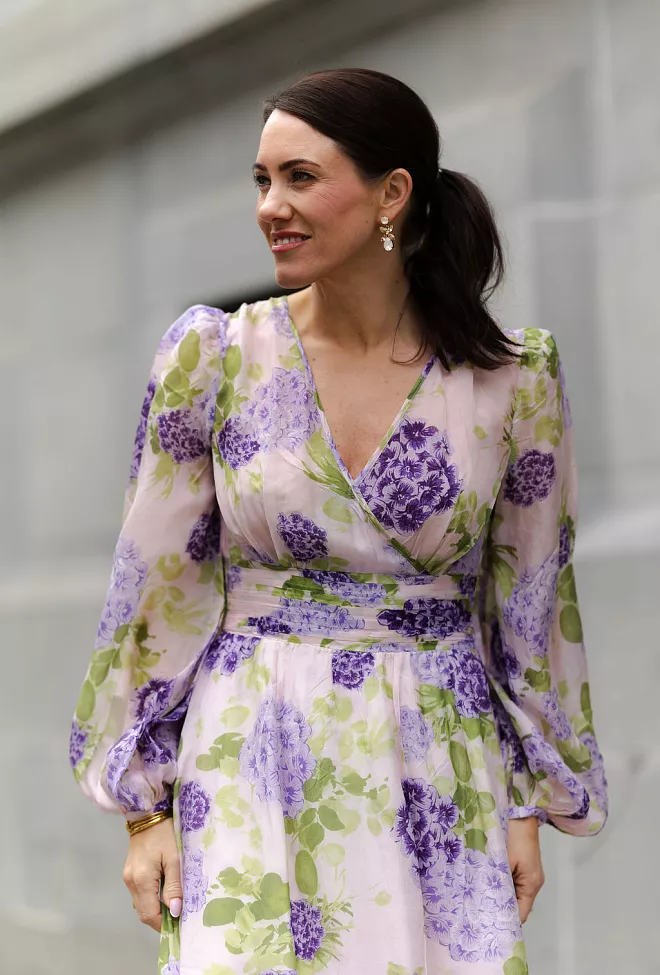 byTiMo Cupro Tieband Gown Purple Flow maxikjole 14