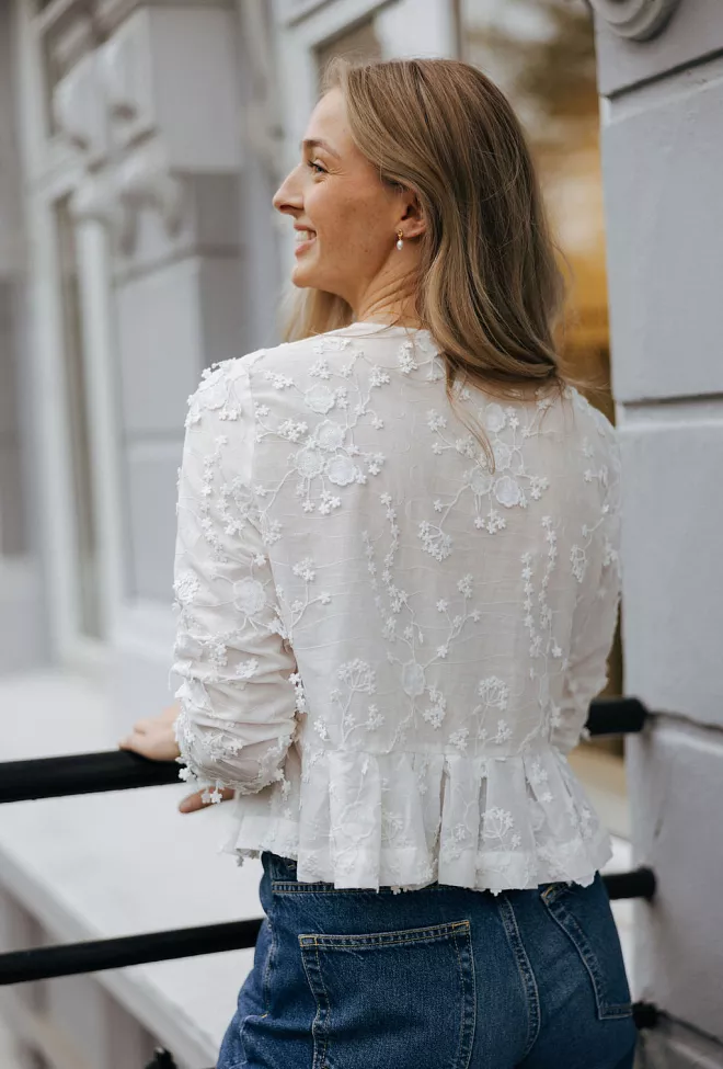 Munthe Fridoline Blouse Ivory blondebluse 4