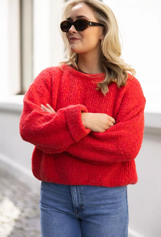 American Vintage Zolly Sweater Fluorescent Hortensia genser 6