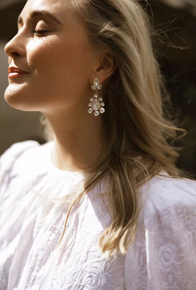 Caroline Svedbom Larissa Earrings Gold Ivory Delite Combo 