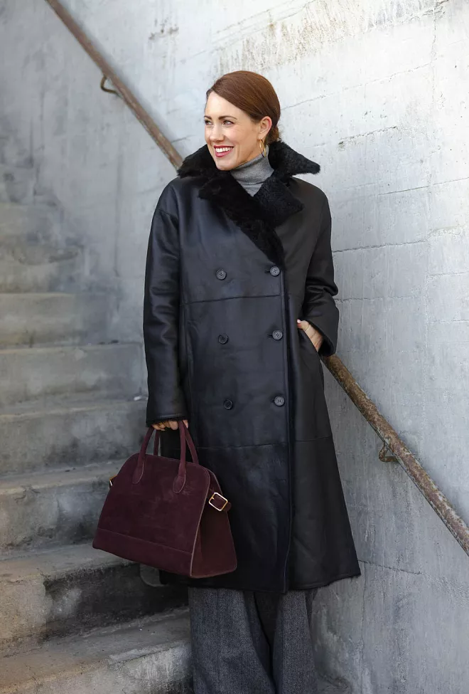  Utzon Clark Coat Lacon Teddy Black pelskåpe 10