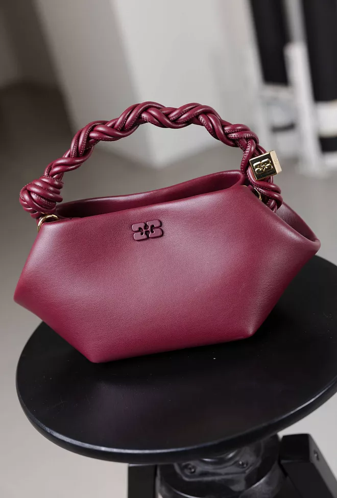Ganni Bou Bag Small Burgundy skulderveske 3