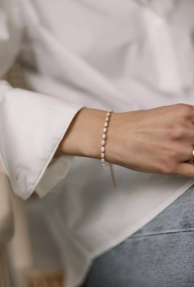 HiiL Studio Jewelry Pearl Bracelet Gold armbånd 