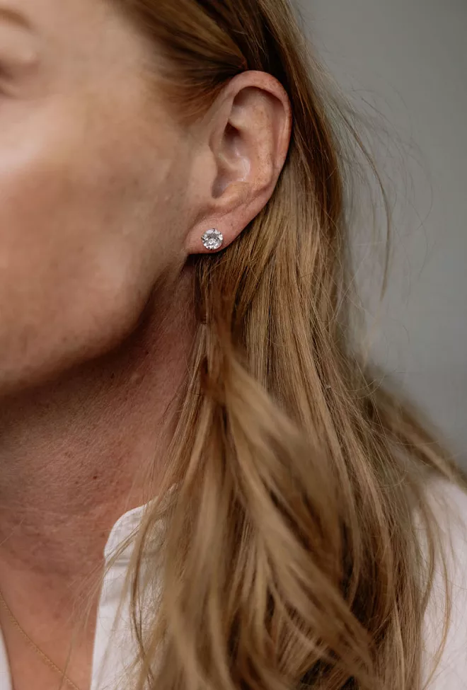 HiiL Studio Jewelry Tennis Small Earrings Silver øredobber