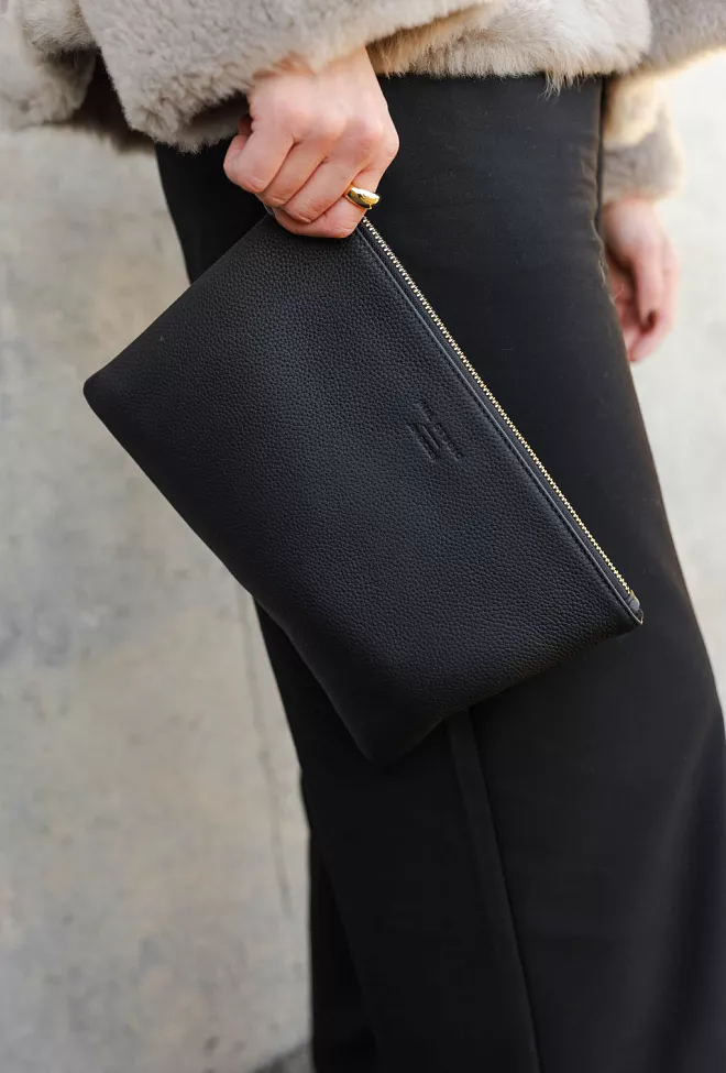 HiiL Studio x Jim Rickey HiiL Pouch Grained Black clutch 2