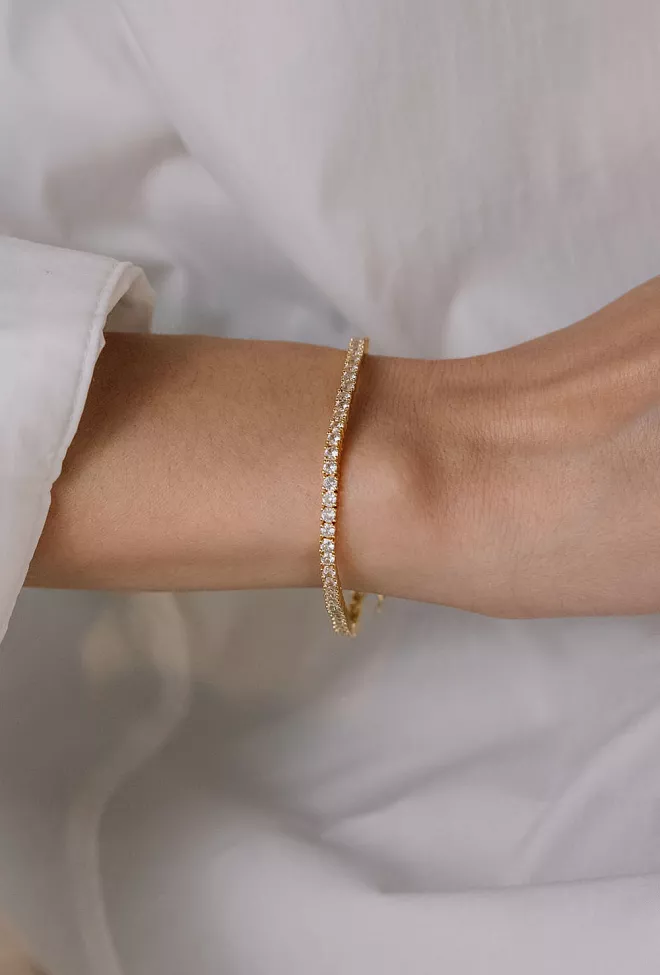 HiiL Studio Jewelry Tennis Bracelet Gold armbånd 4