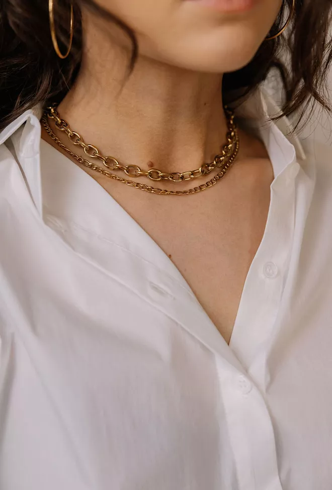 HiiL Studio Chunky Necklace Gold smykke 3