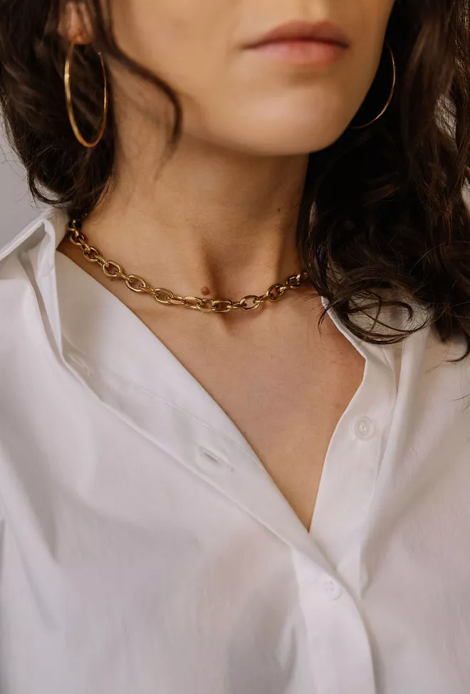 HiiL Studio Chunky Necklace Gold smykke