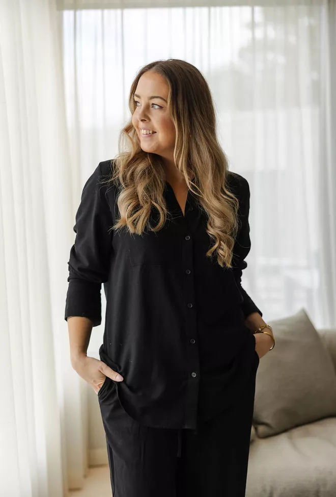 Carma Collection Linn Shirt Black skjorte