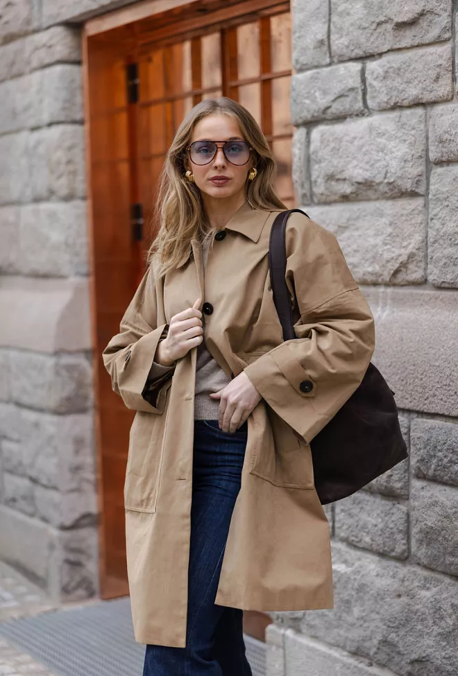 Lyon MW Os Jacket Sepia Tint Jakke Beige