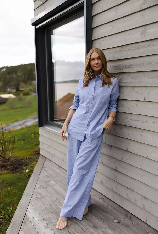 Carma collection Linn Pant Blue Striped bukse 5