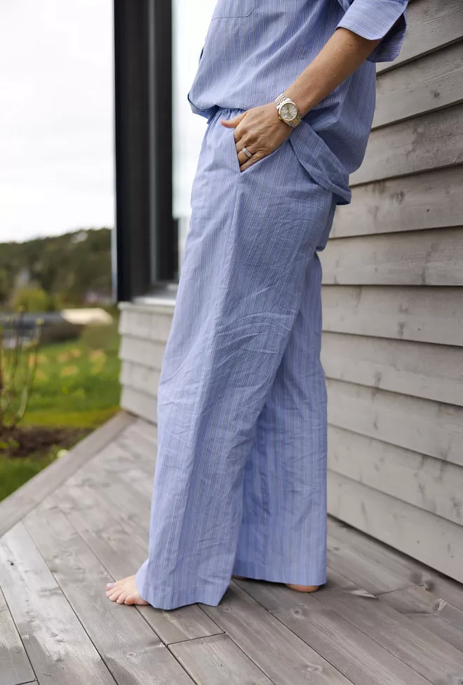 Carma collection Linn Pant Blue Striped bukse 3