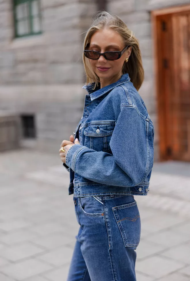Replay Relaxed Fit Jacket Medium Blue denimjakke 3