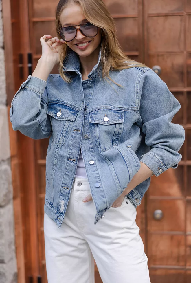 Anine Bing Rory Jacket Vintage Blue denimjakke 8