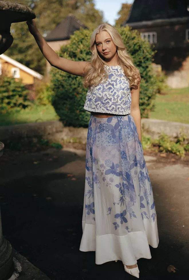 byTiMo Organza Maxi Skirt Skylight maxiskjørt 3