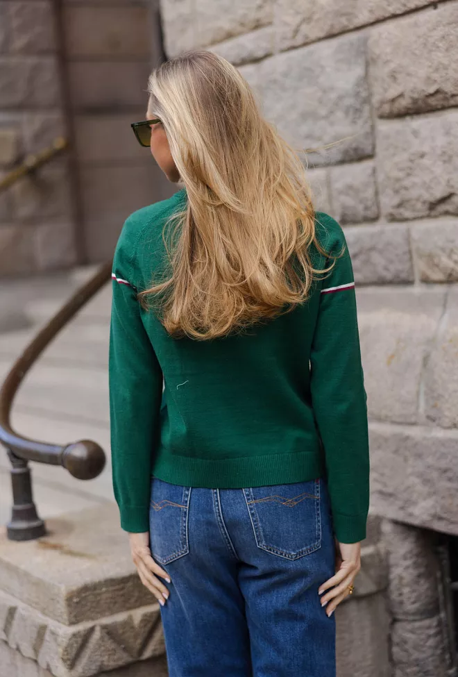 We Norwegians Grand Slam Sweater Green strikk genser 4