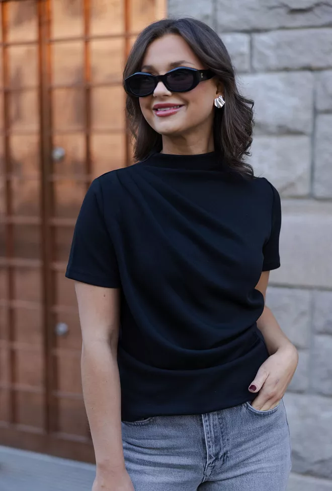 My Essential Wardrobe Helle MW Tee Black topp tskjorte 
