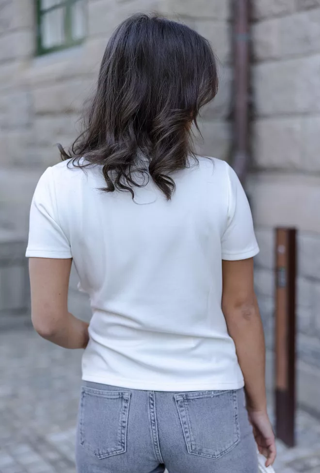 My Essential Wardrobe Helle MW Tee White topp tskjorte 4