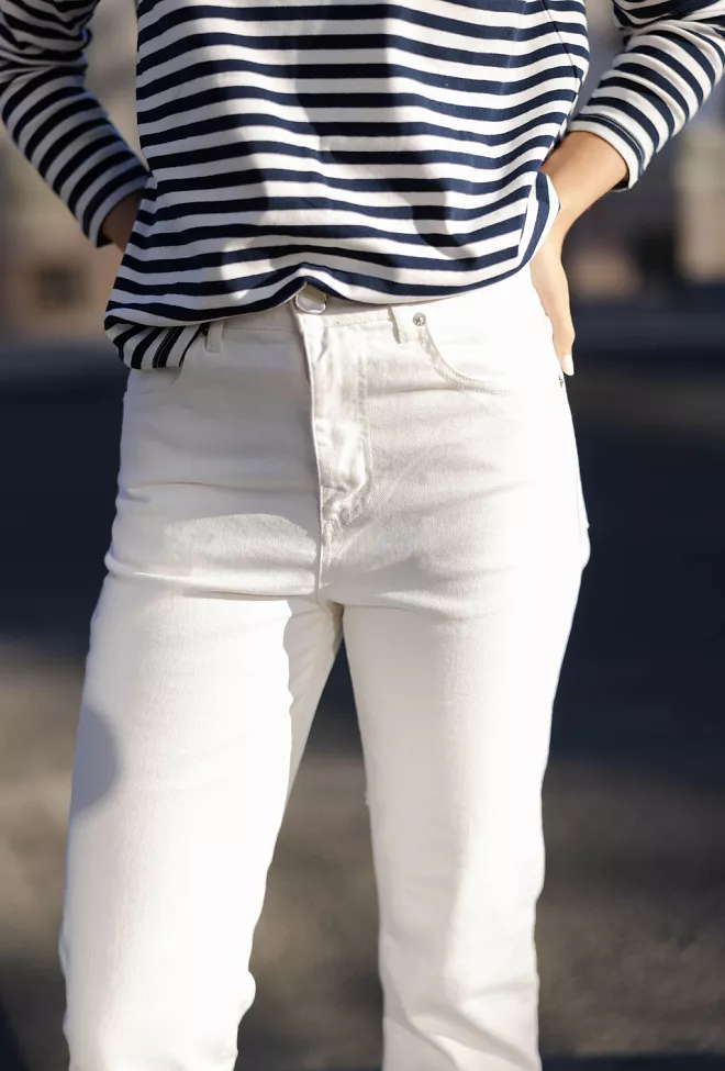 HiiL studio Paper Jeans Ivory bukse hvit 4