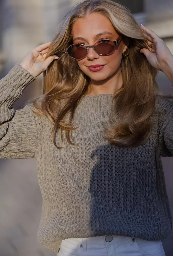 Otra Eyewear Echo Gold Brown solbriller 6