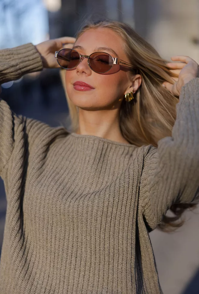 Otra Eyewear Echo Gold Brown solbriller 5