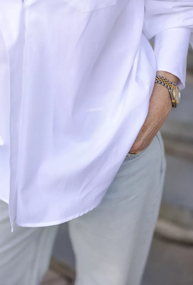 Dagmar Asymmetric Shirt White skjorte 5