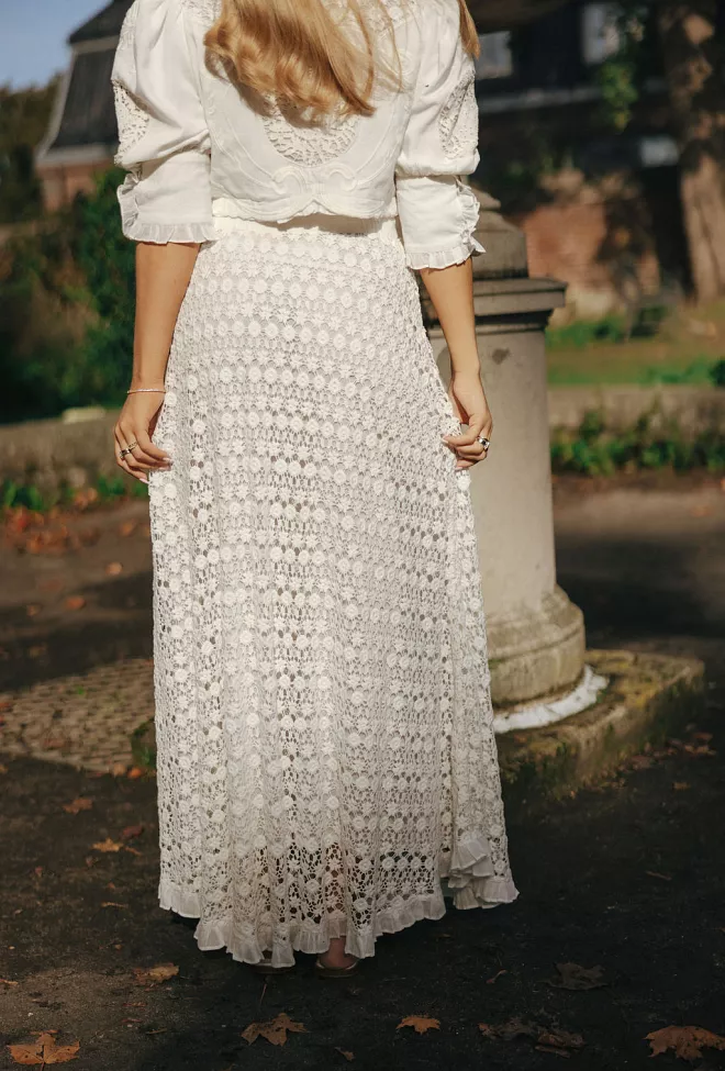 byTiMo Linen Maxi Skirt Off White skjørt 5