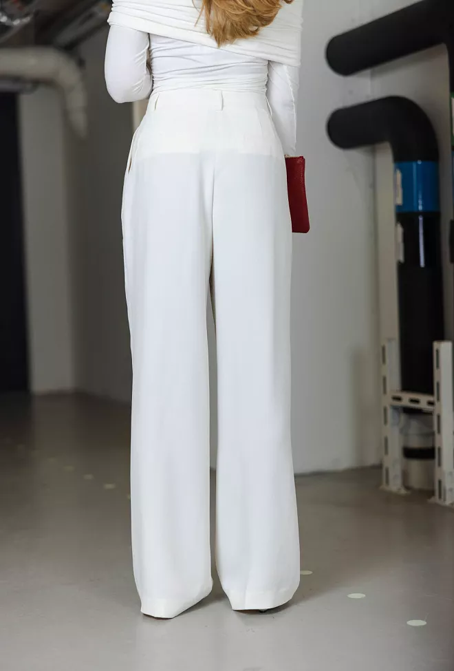 Andiata Gytta Trousers Chalk White dressbukse 5