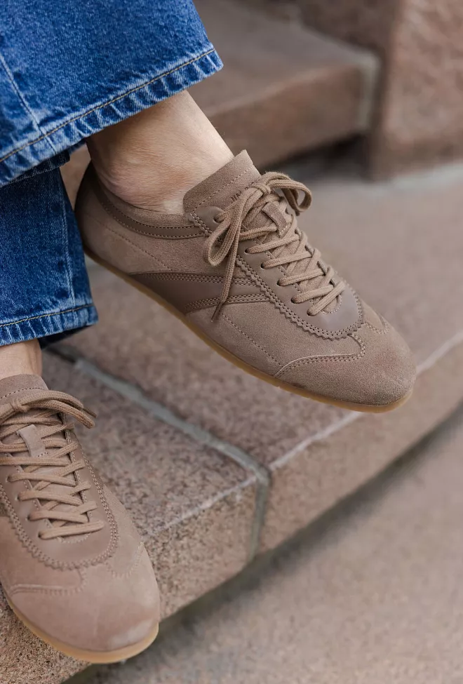 Jim Rickey Ghost Suede/Leather Sneakers Taupe joggesko 5